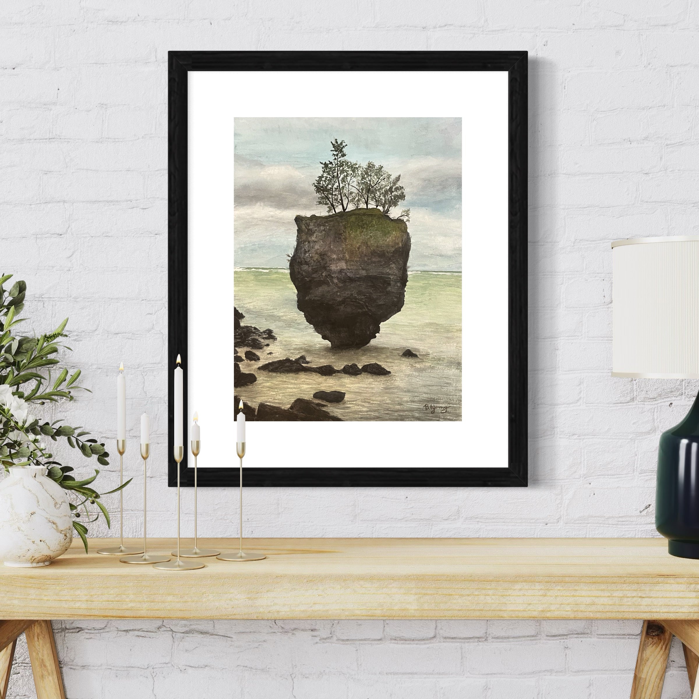 Erie Rock II - Original Watercolor Painting