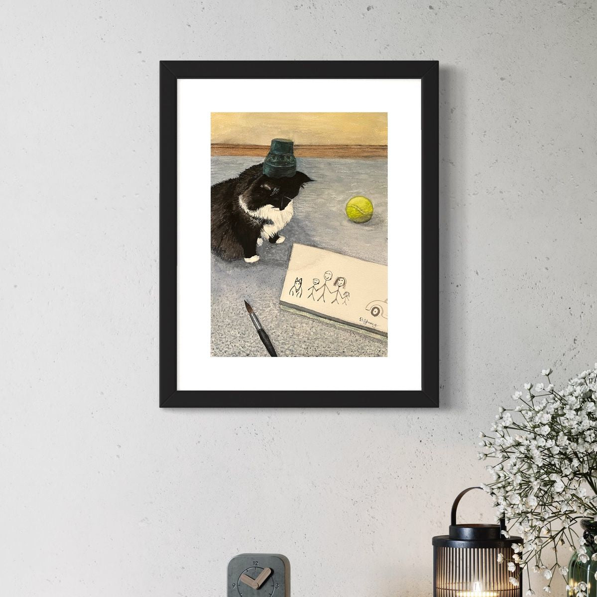 The Artist's Assistant - Original Watercolor Painting