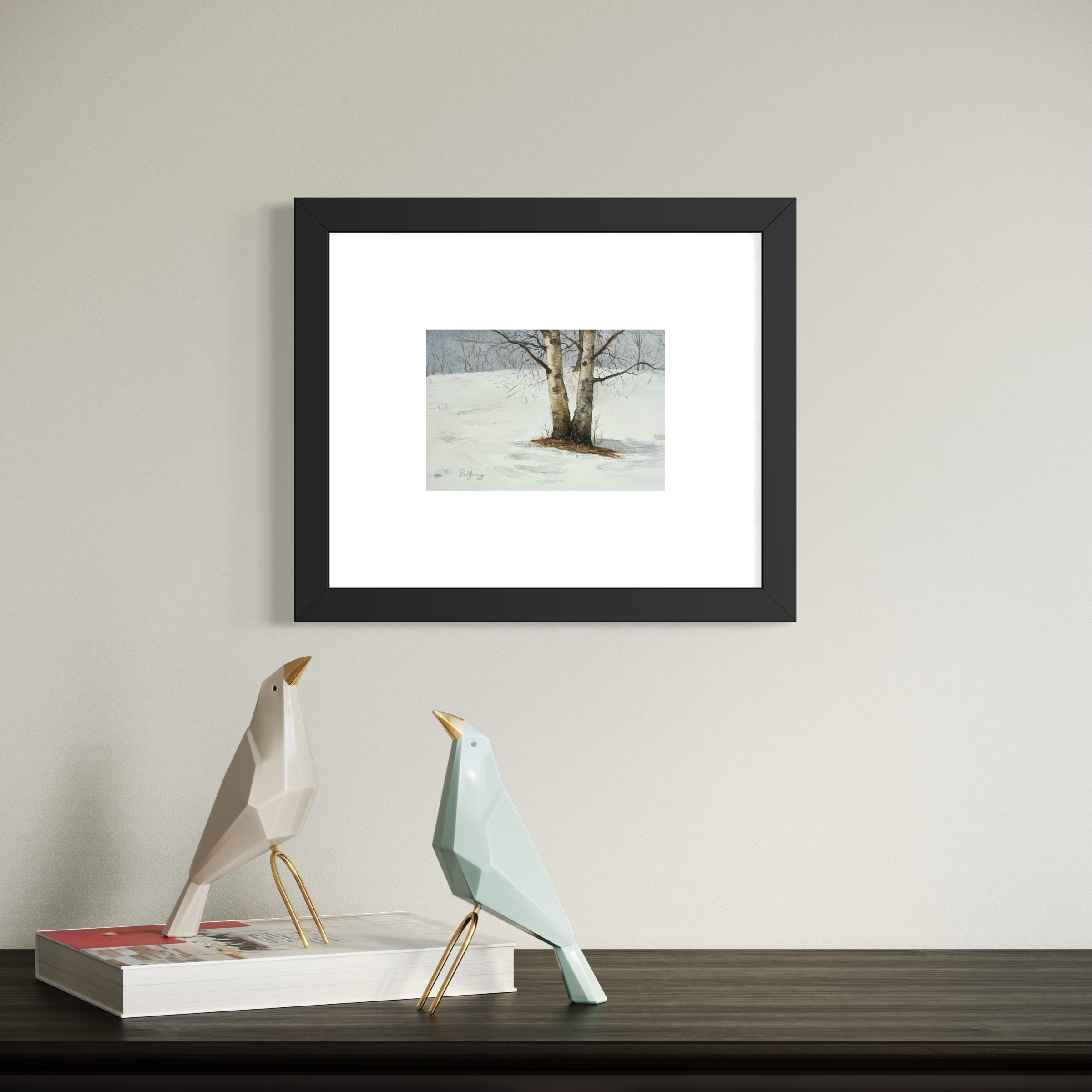 Winter Birch - Original Watercolor Painting