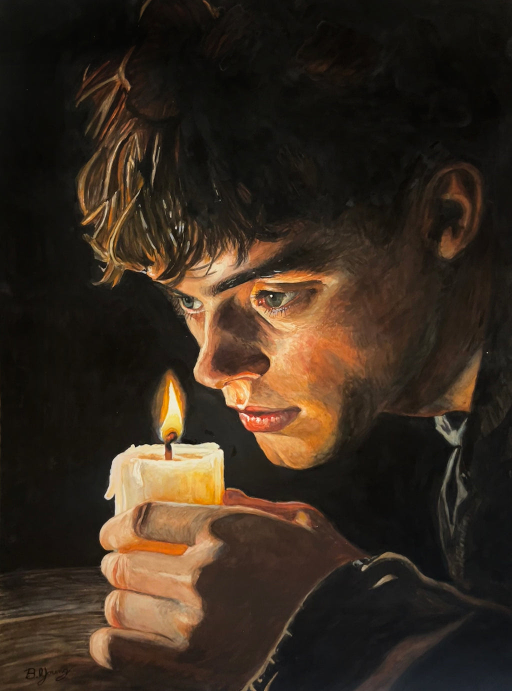 In The Dark - Original Watercolor Painting