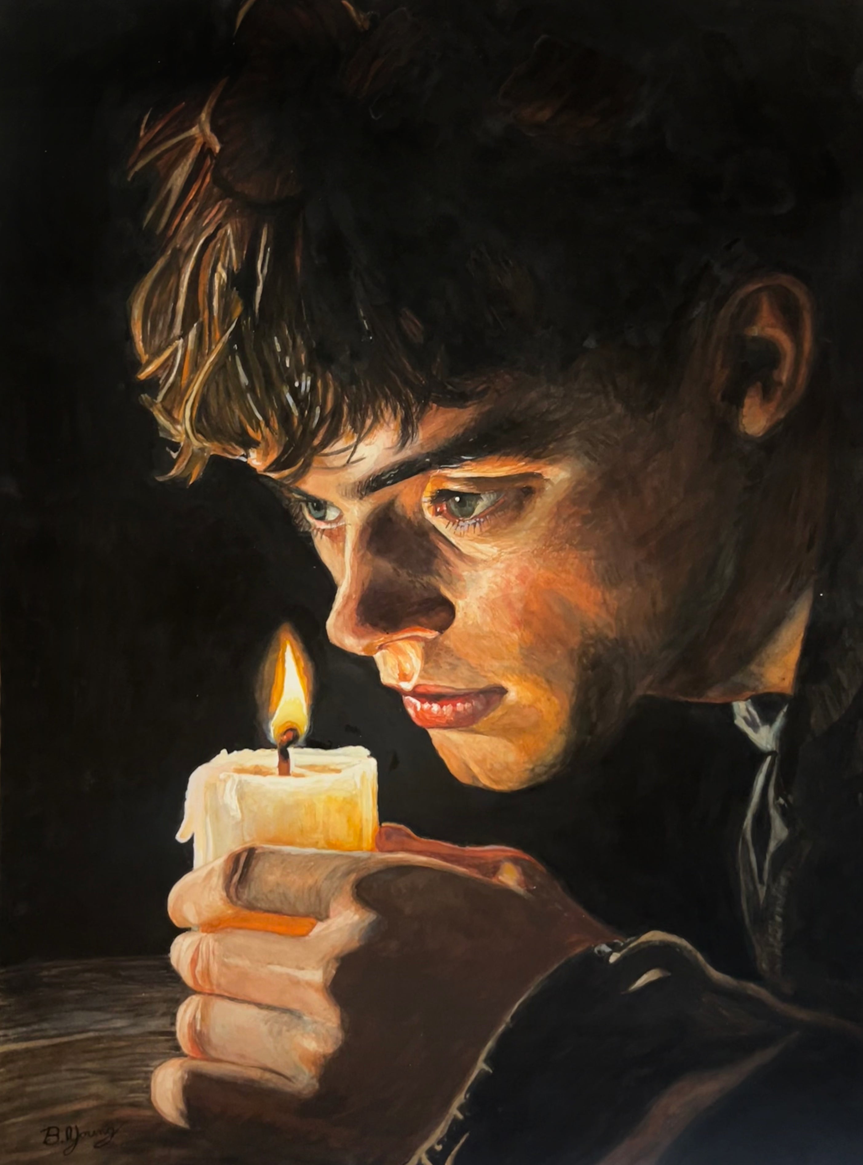 In The Dark - Original Watercolor Painting