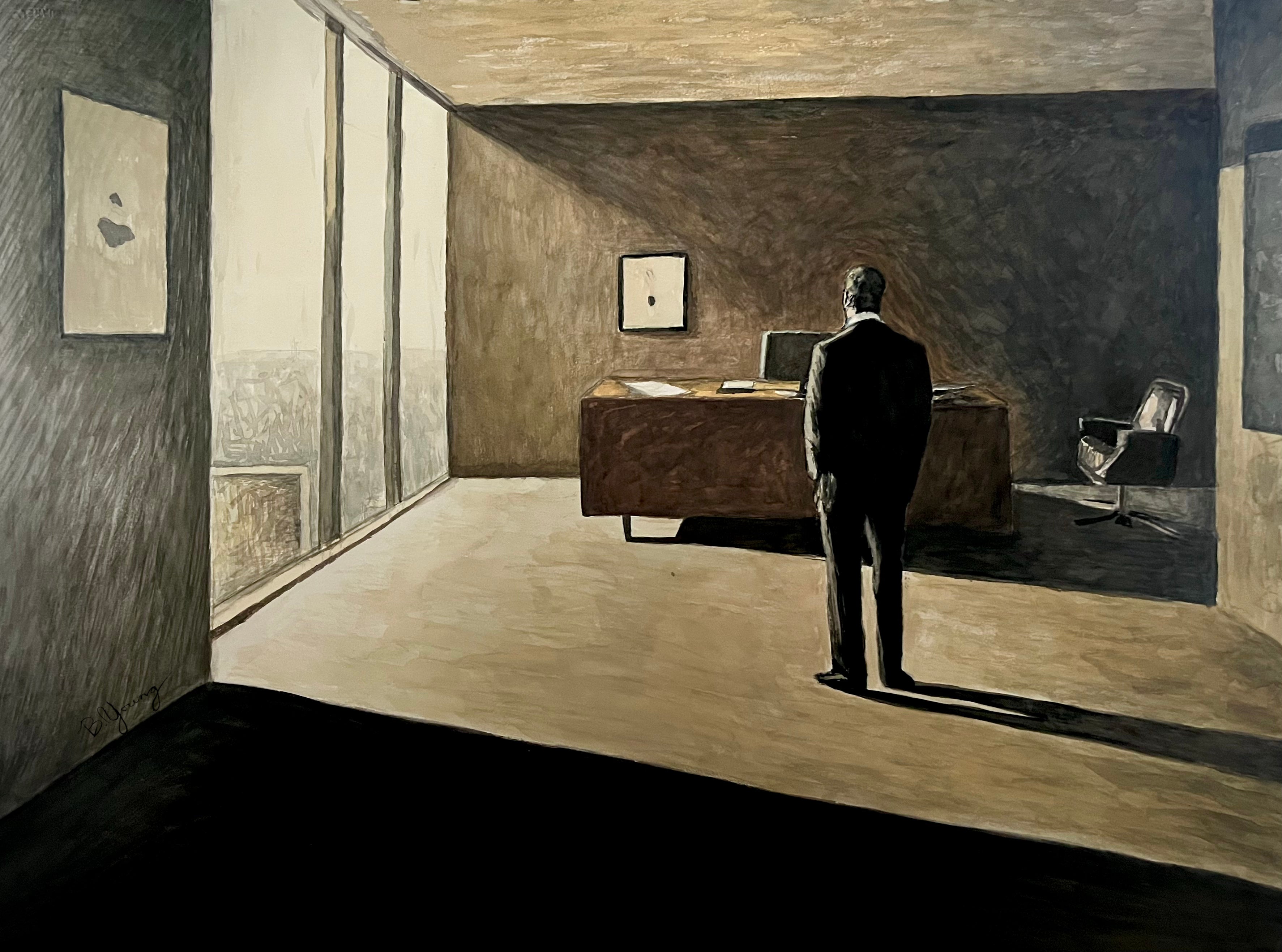 Corporate Contempt - Original Watercolor Painting
