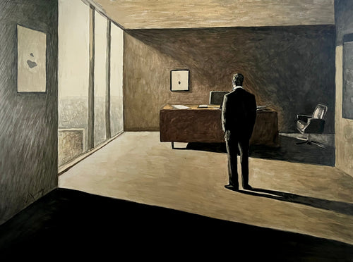 Corporate Contempt - Original Watercolor Painting